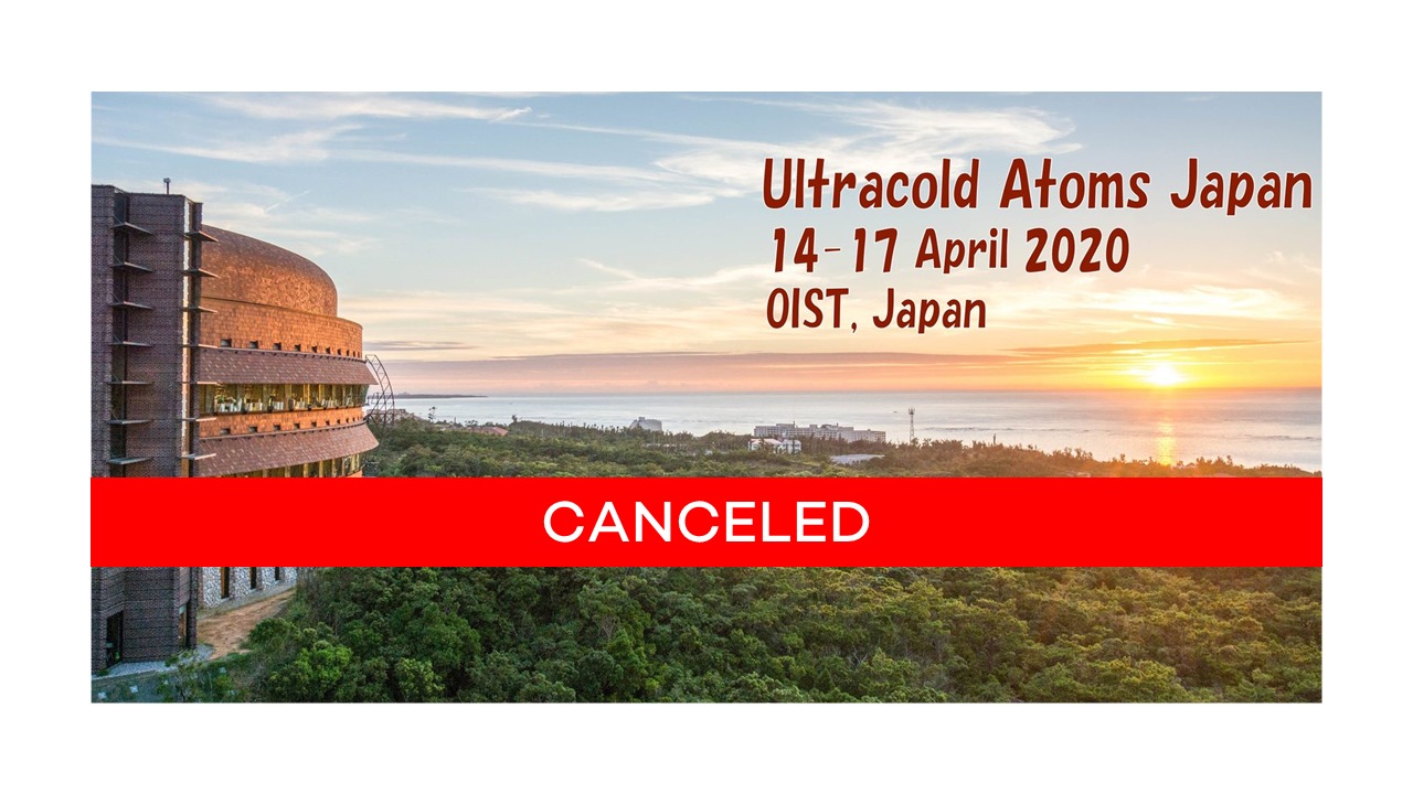 Ultracol atoms japan - april 2020 - Okinawa - OIST - sponsorship Azurlight Systems canceled